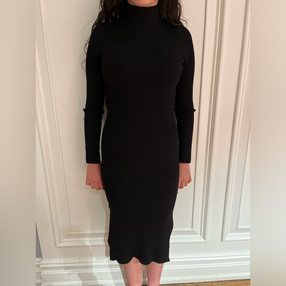 Black sweater dress